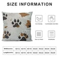 thumbnail image 6 of Acheng Decorative Throw Pillow Cover Black Dog Paw Footprints and Golden Bones,Cushion Cover Case for Home Sofa Bedroom Living for Women Men 2 pcs White, 6 of 6
