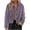 *Purple^, variant on ClodeEU Women's Lapel Collar Button Down Long Sleeve Cropped Jacket,Vintage Casual Loose Coat Army Green,Women's Plus L
