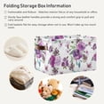 thumbnail image 6 of GZHJMY Watercolor Flowers Storage Basket, Durable Canvas With Handles Large Collapsible Storage Bins Boxes for Home Office - 1 Pack Collapsible Organizer, 6 of 7
