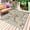 Yellow, variant on Sage Green Flower Outdoor Rug 3x5 Ft - Reversible Patio Rug Outdoor Camping Rugs, Vintage Country Rose Leaf Floral Washable Indoor Outdoor Area Rugs, Non-Slip Outdoor Carpet Runner for Deck/Porch