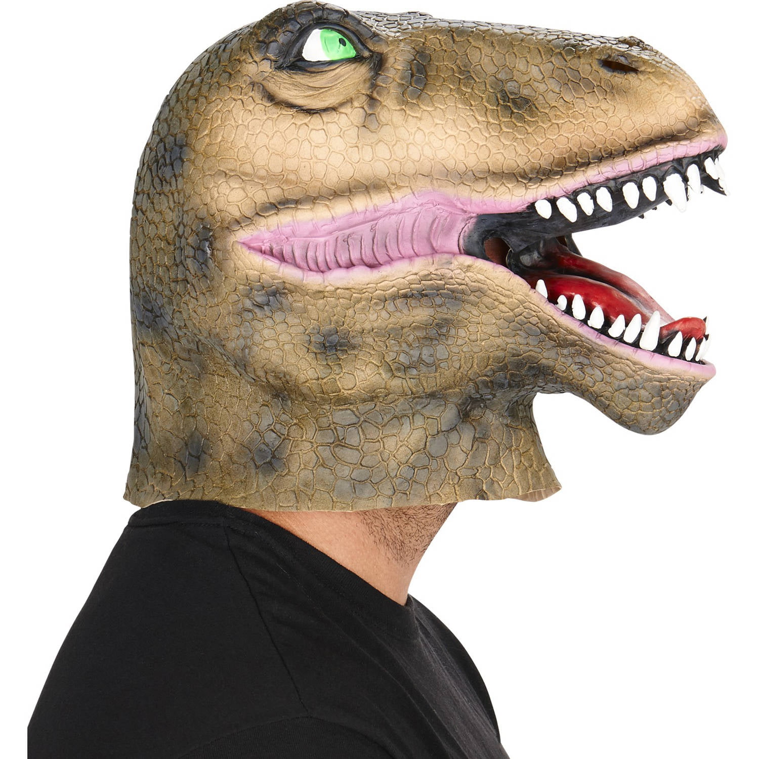 Adult Halloween Reptile Dinosaur Mask Latex Fancy Dress Accessory 