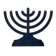 Rite Lite Plastic LED Menorah, 5" (Navy Blue)