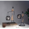 thumbnail image 2 of Tignapoo Vintage Iron Candle Holder with Hemp Rope, Lantern Design Home Decor, Multiple Styles Available (Candles Not Included), 2 of 6