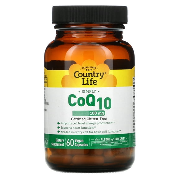 Country Life Vegan CoQ10, 100 mg, 60 Vegan Capsules