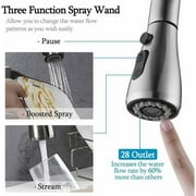 Touch Kitchen Sink Faucet Pull Out Sprayer Brushed Nickel Mixer Tap
