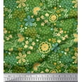 thumbnail image 1 of Soimoi Viscose Chiffon Fabric Heart & Floral Artistic Printed Craft Fabric by The Yard 42 Inch Wide, 1 of 3