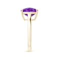 thumbnail image 3 of ANGARA Natural Claw-Set Cushion 3.5 ct Amethyst Solitaire Cocktail Ring in 14K Yellow Gold for Women (Size-10mm) | February Birthstone, Anniversary, Jewelry Gift for Women | Natural Amethyst Ring, 3 of 8