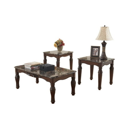 UPC 024052093872 product image for Signature Design by Ashley North Shore Traditional Faux Marble 3-Piece Table Set | upcitemdb.com