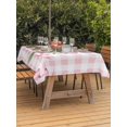 thumbnail image 2 of Outdoor Tablecloth with Umbrella Hole and Zipper, Pink Tulip Spring Floral Rectangle Table Cloth 52x70 Inch Waterproof Tablecloth, Romantic Flowers Modern Art Pink Plaid Picnic Table Cover for Patio, 2 of 7