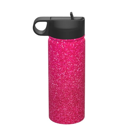 

Goofa Rose Red Glitter for Insulated Kettle 18oz Water Bottle Insulated Tumbler with Handle & Flip Straw - Fits in Cup Holder Leak Resistant Tumbler