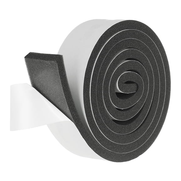 Weather Stripping Door Seal, 2" x 3/8" Adhesive Foam Tape Seal Soundproof Insulation Strips for Door Frame Window Gaps (6.5 Feet)