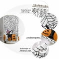 thumbnail image 6 of Halloween Shower Curtain Set ，Waterproof Fabric Shower Curtains Vintage Yellow Pumpkin Tombstone Cat Shower Curtains for Bathroom,Bathroom Decor 72"x72", 6 of 6