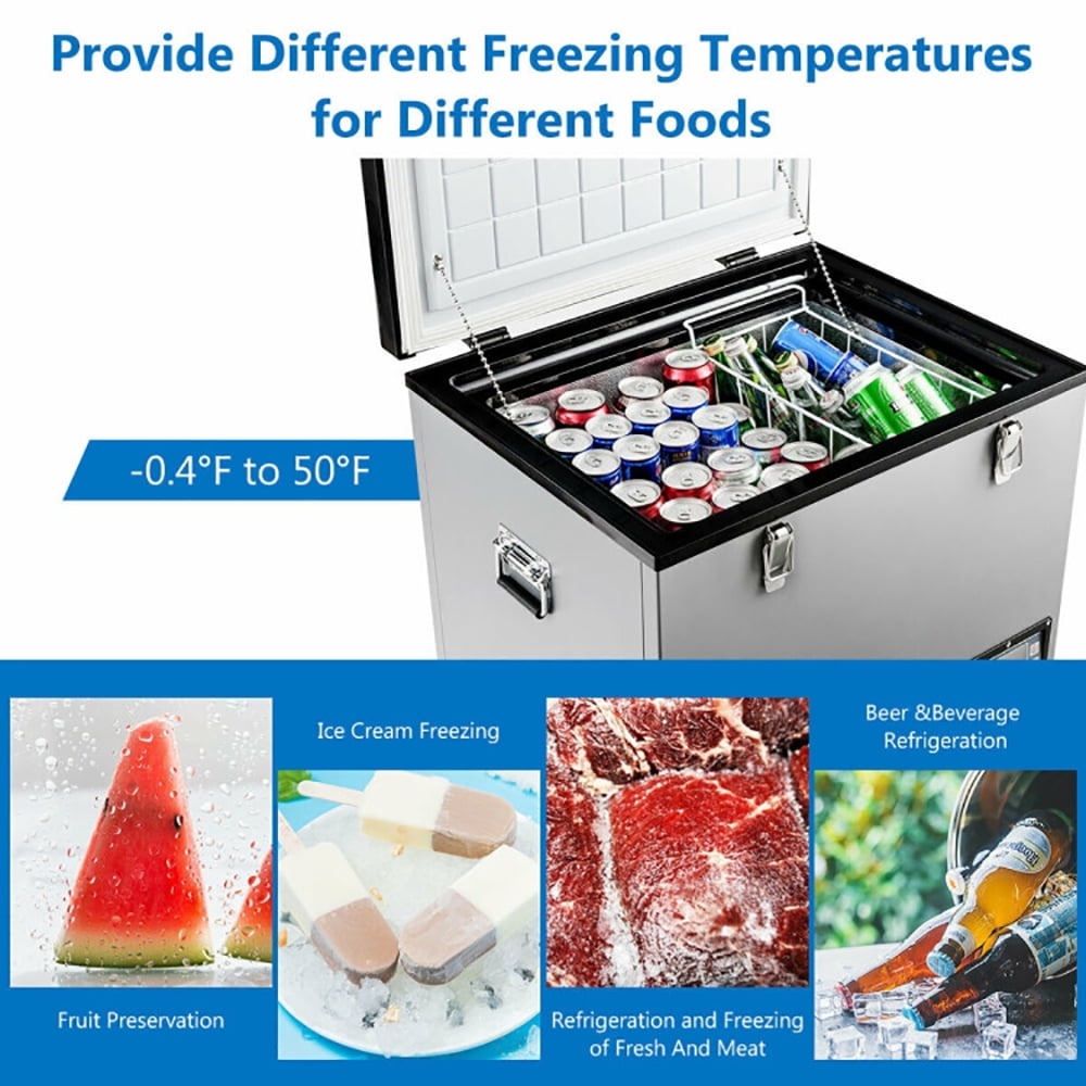 Kadyn Refrigerator, Freezer Fridge Cooler, 63-Quart Portable Compressor Camping Electric Car Cooler