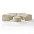 thumbnail image 3 of Crosley Catalina 3 Piece Patio Curved Sectional Sofa Cover Set in Tan, 3 of 5