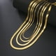 thumbnail image 2 of Cadena plana de serpiente de acero inoxidable Cadena de serpiente Collar de oro simple para mujer y hombre Popular Collar de cadena lisa de acero inoxidable con hueso de serpiente, 2 of 6