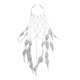 thumbnail image 1 of Diadema de plumas con borlas para verano, única, extra larga, para playa, con cadena Plata, 1 of 9