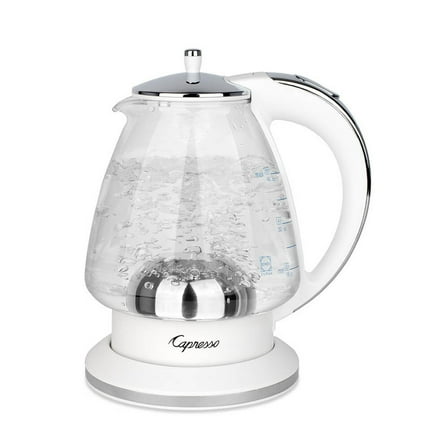 Capresso 24002 H20 White Glass Water Kettle