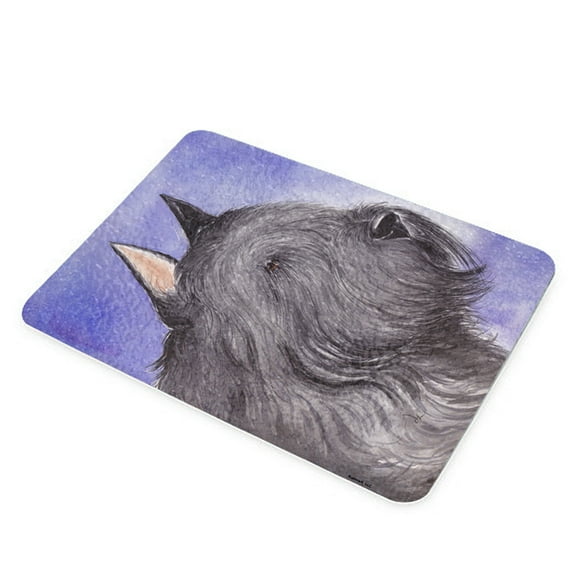 KuzmarK Glass Cutting Board - Bouvier de Flanders Dog Art by Denise Every