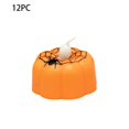 thumbnail image 2 of QIPOPIQ Halloween Pumpkin Tealights Candles with Spider Web Decor, LED Pumpkin Lights, Flame Less Candle Halloween Table Decorations Home Fireplace Party, 2 of 7