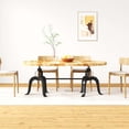 thumbnail image 1 of vidaXL Dining Table Solid Mango Wood and Steel 180 cm, 1 of 5