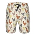 thumbnail image 4 of Naloa Funny Chicken Men's Beach Shorts, Surfing shorts, Swim trunks, Quick Dry Swim Trunks for Surfing Beach Fun - X-Large, 4 of 9