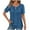 Blue, variant on Hvyesh 2025 Womens T Shirts Short Sleeve Pleated Tunic Tops Dressy Casual Lace Up Scooped Neck Summer Tops Blouses