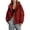 Red, variant on Women's Utility Hooded Windproof Jacket Multi Pocket Zip Up Outdoor Coat with Patch Logo for Hiking Travel Daily Street Casual Wear Purple XXL