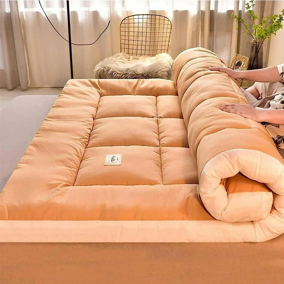 Japanese floor mattress, foldable futon, breathable folding floor bed, adult camping mattress, thickened tatami portable sleeping mat