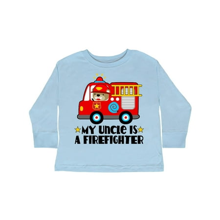 

Inktastic Fireman Uncle is a Firefighter Gift Toddler Boy or Toddler Girl Long Sleeve T-Shirt