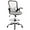 Black Frame & Grey Mesh, variant on HYLONE Drafting Chair, Tall Office Chair Standing Desk Chair Grey Mesh High-Back Drafting Stool with Flip-Up Arms, Adjustable Foot Ring