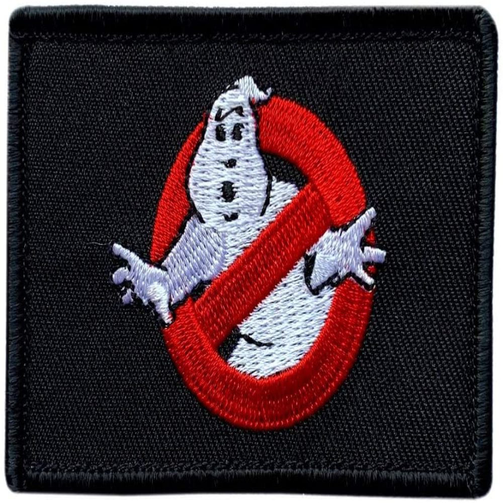 Custom VIDEO style Ghostbusters Name Tag Patch with a Hook backing "YOUR NAME" 