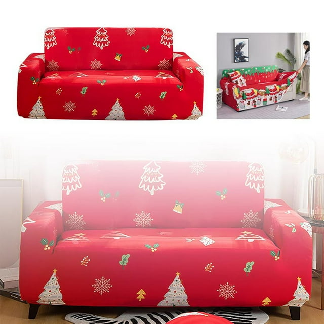 Dsscvnef Stretch Full Cover Milk Silk Printed Sofa Protector Universal Fit for Home Furniture Durable Soft Fabric Decorative Couch Cover