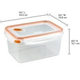 thumbnail image 3 of Sterilite Ultra•Seal™ 12.0 Cup Rectangle, Latching Food Storage Container, Airtight Watertight Seal, Orange, 6 Count, 3 of 9