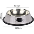 thumbnail image 3 of Yasma Cat Bowls Stainless Steel Pet Cat Bowl Kitten Rabbit Cat Dish Bowl with Cute Cats Painted cat Food Dish Easy to Clean Durable Cat Dish for Food and Water, 3 of 5
