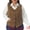 Coffee Brown, variant on Women's Plus Size Fully Lined 4 Button V-Neck Dressy Suit Vest 1X Black