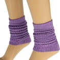 thumbnail image 4 of Aerobic Leg Warmers for Women 3 Pairs Purple Cotton Knee High, 4 of 8