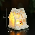 thumbnail image 4 of Decoración de casa de pueblo navideña, casa navideña de resina iluminada, escena navideña de resina, casas de pueblo, ciudad con luz LED blanca cálida, edificio coleccionable navideño que funciona, 4 of 5