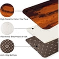 thumbnail image 5 of 2 Pieces Kitchen Rugs, Abstract Anti Fatigue Non Slip Foam Cushioned Burnt Orange Dappled Art Modern Comfort Indoor Floor Mat Runner Rug Set for Laundry Office Sink Bathroom (17"x48"+17"x24"), 5 of 6