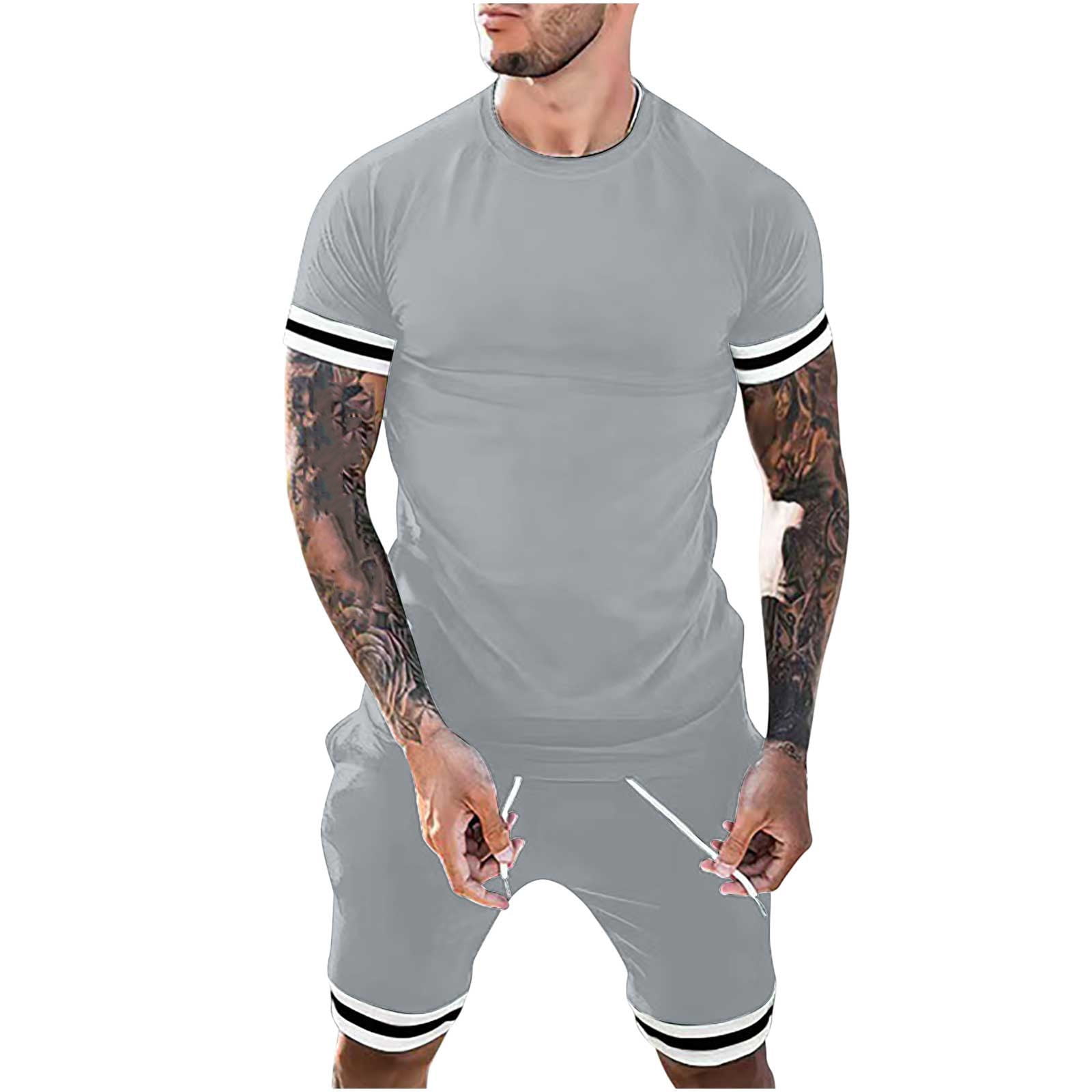 Fanxing 2023 Men's 2 Pieces Print Set Short Sleeve Shirt&Beach Short ...