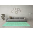 thumbnail image 3 of Ahgly Company Indoor Square Abstract Light Blue Modern Area Rugs, 7' Square, 3 of 4