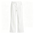 thumbnail image 2 of Uniform Pants for Girls Elastic Waist Bell Bottom White Uniform Pants Girls Back to School Clothes Size 5-16 Years, 2 of 7