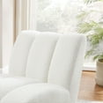 thumbnail image 5 of Art Leon Modern Accent Chair, Sherpa Fabric with Deep Upholstered,Single Sofa Chair for Living Room,Off-White, 5 of 9