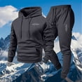 thumbnail image 3 of Ceisia Men's Loose Fit Hooded Sweatshirt & Jogger Pants Set | Casual Warm Two-Piece Tracksuit Gifts, 3 of 5