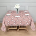 thumbnail image 3 of Pink Cow Pattern Square Tablecloth,Waterproof Square Table Cover,Wipeable Spillproof Washable Table Cover for Home Kitchen Party Decor 52"x52"(132x132cm), 3 of 6