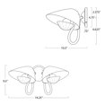 thumbnail image 2 of Regina Andrew 15-1231PN Keaton 2 Light 9" Tall Wall Sconce - Nickel, 2 of 6