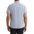 thumbnail image 3 of CAMISAS DE VESTIR PARA HOMBRE SÓLIDAS CORTAS DE ALGODÓN AJUSTE REGULAR CON BOTONES CAMISA OXFORD FORMAL L GRIS, 3 of 4