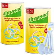 Almased Multi Protein Powder Supplement Supports Weight Loss - 2 Pk + Spoon Set