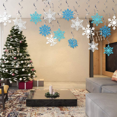 thumbnail image 4 of Adornos espirales navideños, copos de nieve con purpurina, decoración en espiral, copos de nieve azules, suministros para fiestas, 4 of 4
