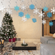 thumbnail image 2 of Adornos espirales navideños, copos de nieve con purpurina, decoración en espiral, copos de nieve azules, suministros para fiestas, 2 of 4