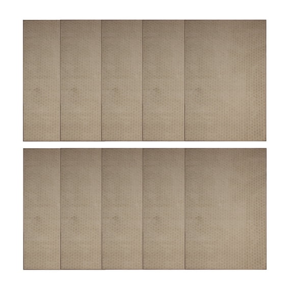 Furnish My Place Abstract Contemporary Geometrical Honeycomb Textured Modern Plush Two Tone High Low Pattern Rug, Home Door Mat, Made in USA - Valid Brown, 2' x 4' Rectangle - Set of 10